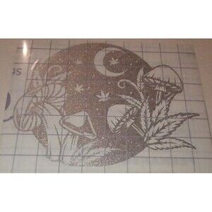 Shroom Vinyl Decal Stoner Sticker Car Window Laptop Decals 4.5 in weed mushroom